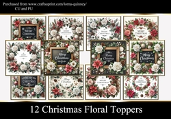 12  Christmas Floral Toppers
