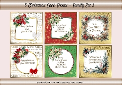 Christmas Card Fronts - Family Set 3