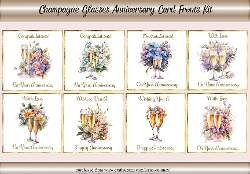 Champagne Glassers Anniversary Card Fronts