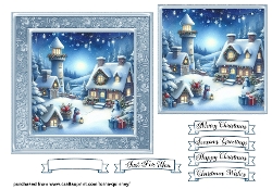  Village Snow Scene Card Front
