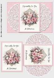 5x7 Christmas Candles Card Front