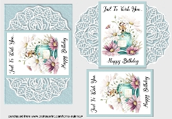 Image of cup147237_643 - Perfume & Flowers Birthday Card