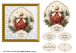 Christmas Baubles Card 3