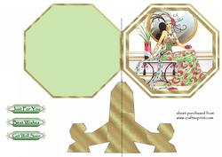 Deco Lady 2 Plate Card