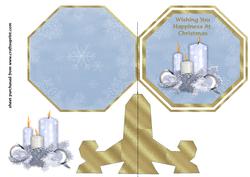 Christmas Candles Plate Card 3