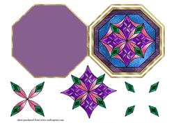Stained Glass Mandala Octagonal Card