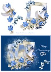 Blue Roses & Dove Anniversary