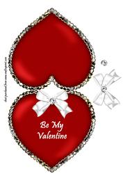 Red Jewelled Valentines Heart