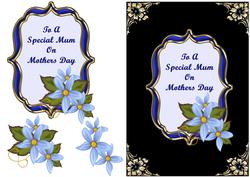 Blue Flowers in Bracket Frame - Mothers Day