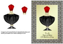 Perfume Bottle in Lace Frame - Mothers Day