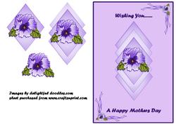 Pansy Card Front - Mothers Day