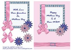 Pink & Blue Sparkle - Mothers Day