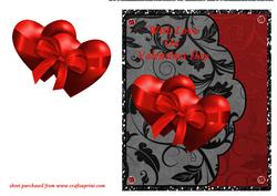 Black & Red Valentines Love Hearts