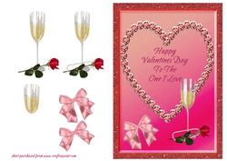 Red Rose & Champagne Valentines Day