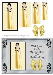 Gold Deco Lady - Mothers Day