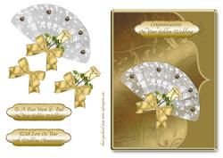 Lace Fan Golden Wedding