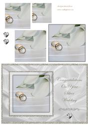 Wedding Rings & Lilies - 25th Anniversary