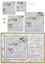 Wedding Rings & Lilies - 50th Anniversary