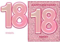 Pink Glitter 18th Birthday