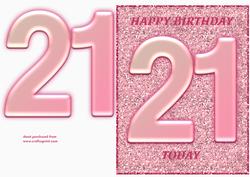 Pink Glitter 21st Birthday