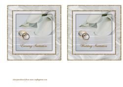 Rings & Lilies Wedding & Evening Invitations