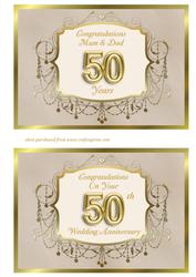 50th Anniversary Golden Frame Card