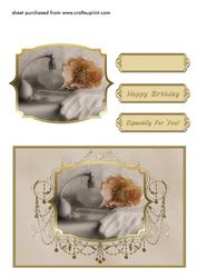 Perfume & Poppy in Golden Frame