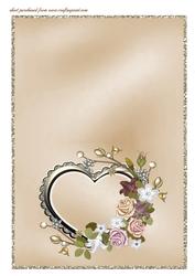 Heart & Flowers Insert - Anniversary, Birthday & Birthday