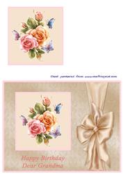Roses & Butterflies - Grandma