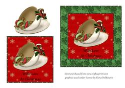 Christmas Mouse in Teacup