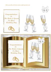 Champagne Glasses Wedding Book