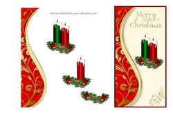 Christmas Candles Dl Card