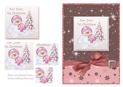 Snowman & Christmas Tree - 1st Christmas (girl)