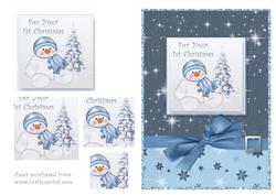 Snowman & Christmas Tree - 1st Christmas (boy)l)