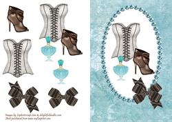 Corset & Boots - Blank Card