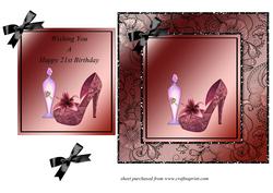 Shoe & Perfume Bottle - 21st Birthday