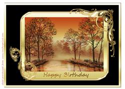 A4 Sunset Scene - Birthday