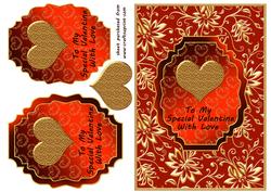 Gold Valentine Heart