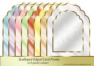 Pastel Scalloped Edge Card Fronts