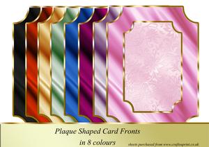 Plaque Shaped Card Fronts