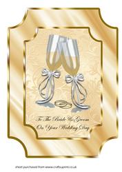 A4 Champage Glasses Plaque