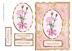 Carnation Topper Card Front