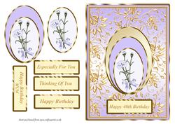 Triple Topper Card Front - 40th Birthday