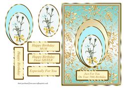 Triple Topper Card Front - 50th Birthday