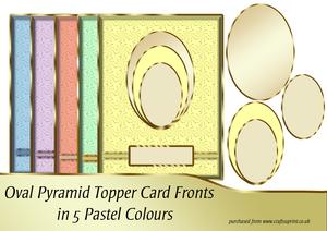 Oval Pyramid Topper Card Fronts (pastels)