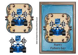 No.1 Dad Racing Car - Fathers Day