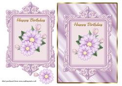 Lilac Daisies Card Front