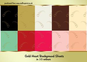 Gold Hearts Background Papers