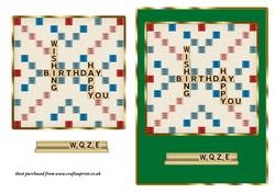 Word Game Birthday Card Front