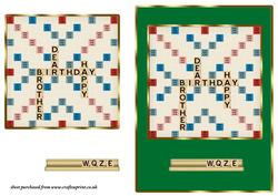 Word Game Birthday Card Front - Brother